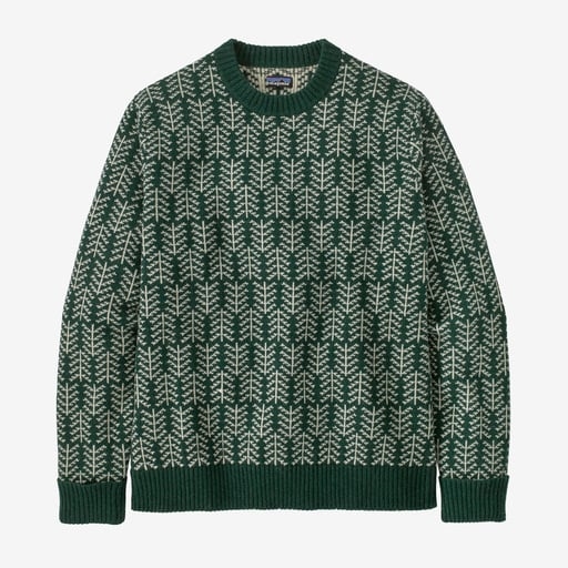 Patagonia Mens Recycled Wool-Blend Sweater - Pine Knit: Northern Green